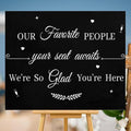 HLNIUC Wedding Mirror Sticker,Our Favorite People Your Seat Awaits Mirror Stickers Wedding Welcome Decals Double-Sized,Personalized Letters Number Wall Decal for Window Sign Marriage Decoration
