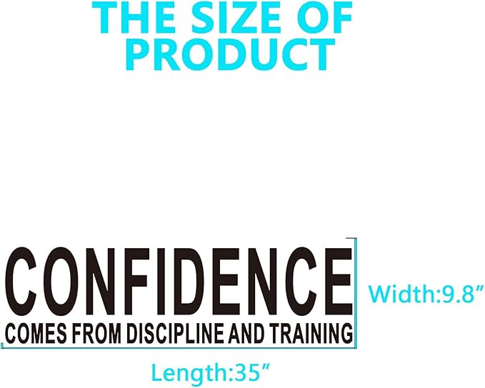 AnFigure Gym Quotes Wall Decals: Inspirational Office Vinyl Art Wall Stickers for Garage Classroom School Workspaces - Confidence Comes from Discipline and Training 35"X9.8"