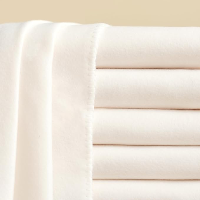ZYFZCYBL Fleece Throw Blankets Lightweight Warm Soft Cozy Pet-Friendly Bulk Fleece Throw Blanket Solid for Home Bed, Sofa，Office,Gifts, Couch (Pack of 6-50 x 60 inch，Beige)