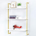 Industrial Metal Wall Shelf,Floating Shelves Wall Mounted,24in Real Wood Book Shelves,3 Tier Hanging Wall Shelves for Bedrooms Office