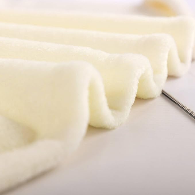 NANPIPER Baby Blankets, Super Soft Fleece Fuzzy Blanket for Toddler, Luxury Cozy Lightweight Microfiber Plush Blanket-Throw Size 30"x40",Ivory White