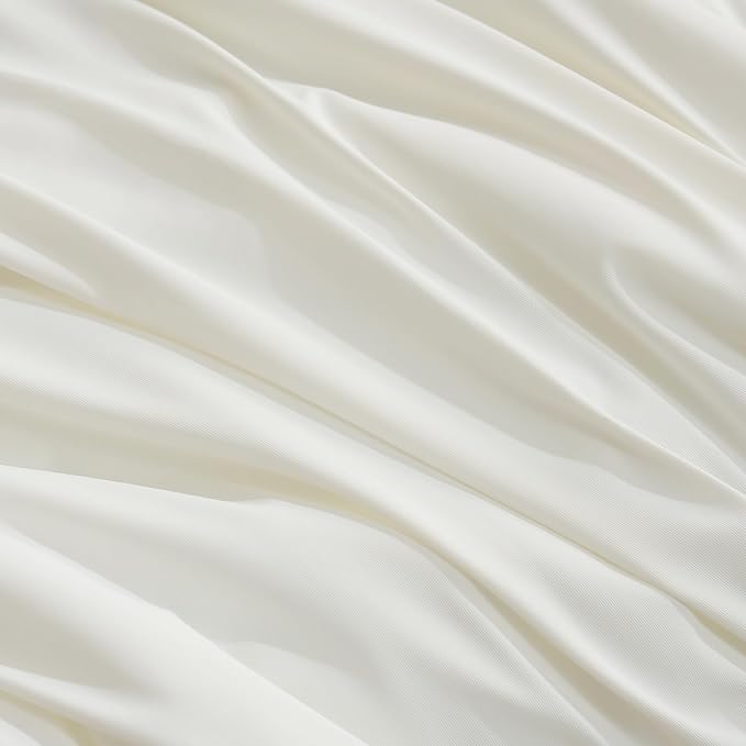 Cozy Bliss Cooling Comforter Twin Size, Cooling Blankets for Hot Sleepers and Night Sweats, Cream Summer Comforter for Twin Size Bed, Breathable Soft Lightweight Silk Smooth