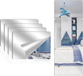4 Pack Acrylic Mirrors for Wall,8 x 8 Inch Self Adhesive Frameless Small Mirror Tiles, Flexible Plastic Mirror Sheets for Bedroom Home Gym Door (12 * 16 inch)