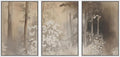 MUDECOR Framed Wall Art Print Set Neutral Forest Landscape Beige and Gray Watercolor Illustrations Realism Decorative for Living Room, Bedroom, Office - 24"x36"x3 White