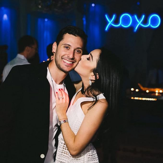 Ulalaza Neon Light Sign LED XOXO Night Lights USB Operated Decorative Marquee Sign Bar Pub Store Club Garage Home Party Decor