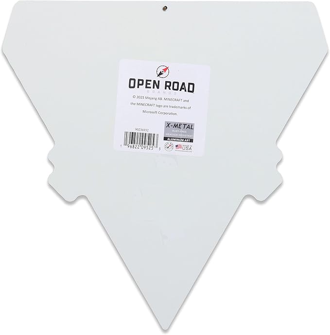 Open Road Brands Minecraft Pickaxe Metal Wall Art - Fun Minecraft Sign for Game Room or Bedroom