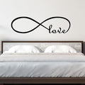 Love Quotes Wall Decals for Bedroom: Inspirational Positive Vinyl Art Wall Stickers for Home Living Room Bathroom - Love Infinity 35" X 9.8"