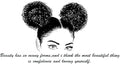 Make Up Wall Decor Beauty Salon African Woman Wall Art Decal Beautiful Afro Black Girl Vinyl Wall Stickers Living Room Home Decor LL2473 (LL2267 Black)