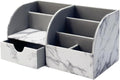 UnionBasic Desk Organizer - Multifunctional Leather Desktop Pen Holder Storage Box - Business Card/Pen/Pencil/Mobile Phone/Stationery Holder