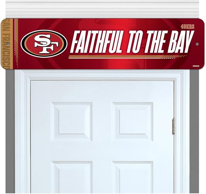 Rico Industries NFL Football Metal Street Sign 4" x 15" Home Décor - Bedroom - Office