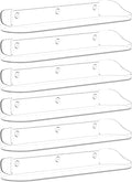 SpaceWhisper Floating Shelves for Wall, 6-Pack 15" Wall Shelves for Bathroom, Bedroom, Kitchen, Living Room, Display Hanging Shelf Organizer for Book, Picture Ledge, Figure Storage, Room Decor (Clear)
