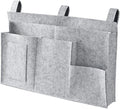 ABOOFAN Felt Fabric Storage Bag Hanging Organizer for Bedside Dorm Car Capacity Compartments for Phone Chargers Snacks Books Mesh Design