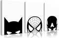Pennclys Superhero Spiderman Canvas Wall Art Black and White Wall Art Superhero Posters Spiderman Pictures Painting Wall Decor Superhero Poster for Living Room Bedroom 16x24x3 Inch Ready to Hang