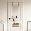 Ruomeng 51x16 Inch Full Length Door Hanging Mirror, Rectangle Full Body Mirror Over The Door, Wall Mounted Metal Aluminum Framed, Tempered Glass Mirror for Bathroom Entryway Bedroom Living Room