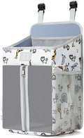 Hanging Baby Diaper Caddy Organizer Oxford Fabric Diaper Stacker and Crib Organizer Baby Bedside Hanging Storage Bag with Organized Compartments Table Diaper Organizer 02