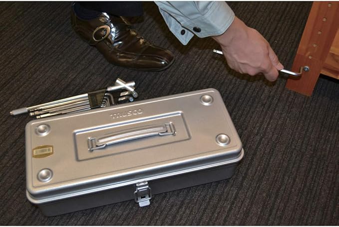 TRUSCO T-350SV Trunk Tool Box, 14.8 x 64.2 x 4.0 inches (373 x 163 x 102 mm), Silver