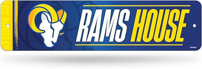 Rico Industries NFL Football Metal Street Sign 4" x 15" Home Décor - Bedroom - Office