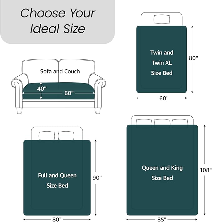 LOOBANI Waterproof Blanket for Bed Couch: Soft Coral Fleece Twin Bed Blankets Waterproof 60" x 80", Reversible Leakproof Throw Blanket, Stain-Resistant Furniture Protector, Pet-Friendly, Green