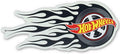 Hot Wheels Flaming Tire Metal Sign - Classic Hot Wheels Wall Decor for Bedroom, Garage or Man Cave