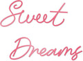 Zzbakress Sweet Dreams Wall Decor Metal Wall Art Large Modern Living Room Farmhouse Sign for Bedroom Black Metal Wall Art for Office and Home Wall Decor (Pink, Farmhouse)