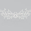 Meltset Metal Tree Leaf Wall Decor, Vine Olive Leaf Branch Wall Art,Wrought Iron Artwork, Decorative Wall Sculptures Above The Bed, Living Room, Indoor and Outdoor (2 Pcs/White)