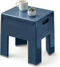 Nightstand Bedside Table with Storage Space, Multifunctional Colorful Plastic End Table Small Side Table for Bedroom, Dorm and Small Spaces, Easy Assembly(14.7" D x 11.8" W x 15.8" H, Blue)