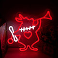 Alice in Wonderland Rabbit Neon Signs for Wall Art Decor, Dimmable White Rabbit LED Lights for Bedroom Man Cave Birthday Party Decoration,Halloween, Christmas, Easter Gifts