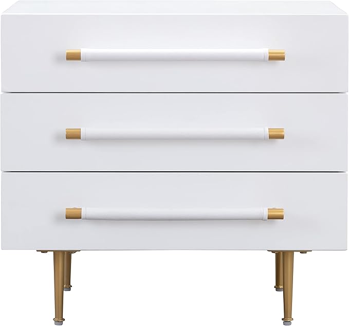 Tov Furniture Trident Nightstand (White)