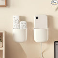 Wall Mount Remote Control Holder, Adhesive Phone Charging Holder, Universal TV Remote Organizer, Controller Storage Organizer Box for Phone, Bedroom, Living Room, Bedside, Office (S*2)