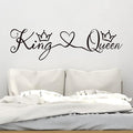 AnFigure Couples Quotes Wall Decals: Inspirational Vinyl Art Love Wall Stickers for Home Bedroom Bathroom Living Room - King & Queen 35"X9.8"