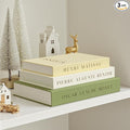 Aesthetic Decorative Books - Set of 3 Linen Fake Books Enhance Your Coffee Table, Home Decor, Living Room, Bookshelf or Mantle Decor, Modern Stackable Faux Book Photo Storage and as a Keepsake Box