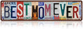 Vintage Best Mom Ever Street Sign Wall Decor Metal Tin Signs Gift for Mather