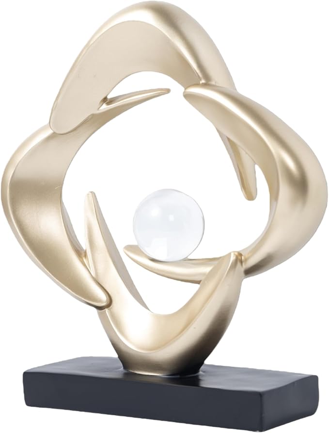 Abstract Sculpture Art Home Decor Accents Modern Decorative Objects for Living Room Shelf Coffee Table TV Stand Cabinet Office Decor Accents (Gold)