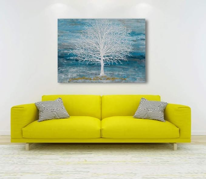 Yihui Arts Abstract Landscape Canvas Art Modern Paintings for Wall Decor Nature Trees Print Artwork