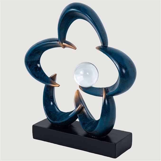 Abstract Sculpture Art Home Decor Accents Modern Decorative Objects for Living Room Shelf Coffee Table TV Stand Cabinet Office Decor Accents (Blue A)