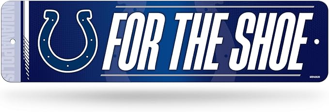 Rico Industries NFL Football Metal Street Sign 4" x 15" Home Décor - Bedroom - Office