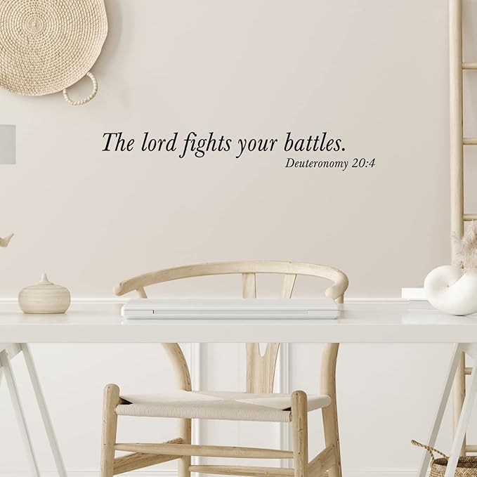 BBTO Bible Verse Wall Stickers Inspirational Quote Wall Decals Religious Motivational Scripture Sticker Peel and Stick for Bedroom Living Room Office Bathroom(Encourage One Another)