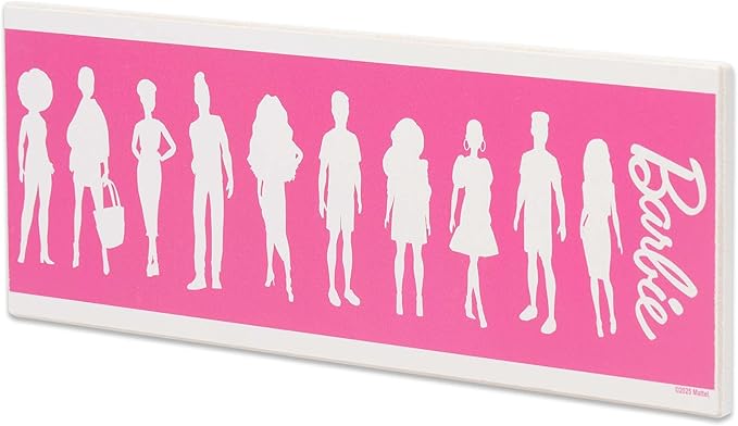 Mattel Barbie Silhouettes Wood Wall Decor - Stylish Barbie Wall Art for Bedroom or Play Room