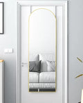 48"x14" Gold Full Length Mirror – Door Hanging Mirror, Over the Door Mirror for Bathroom, Bedroom, Living Room & Locker Room