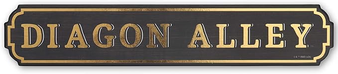 Harry Potter Diagon Alley Horizontal Wood Wall Decor - Fun Harry Potter Sign for Bedroom or Movie Room