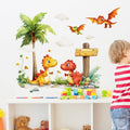 Wall Stickers Decals Kids Peel and Stick Removable for Nursery Kids Bedroom Living Room décor Boys Playroom (Little Dinosaurs)