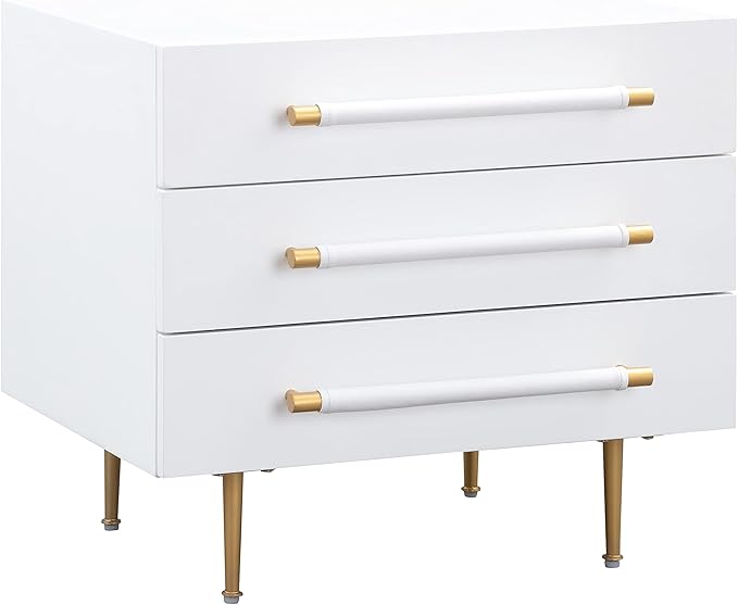 Tov Furniture Trident Nightstand (White)