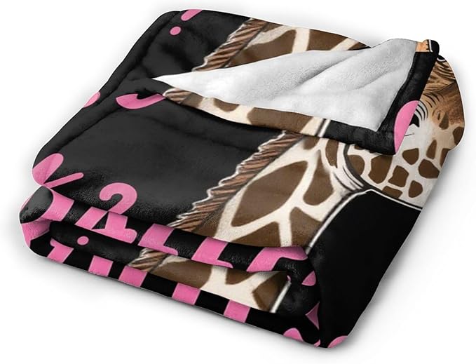 Giraffe Throw Blanket - Soft Plush Fleece Grassland Animals Bedding Blankets- Cozy Giraffe Stuff Gifts for Women Girls Kids 40"X50"