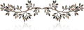 Hotop 2 Pieces Metal Tree Leaf Wall Decor Vine Olive Branch Leaf Wall Art Wrought Iron Scroll Sculptures Above the Bed, Living Room, Outdoor Decoration(Classic Style,Classic Color)