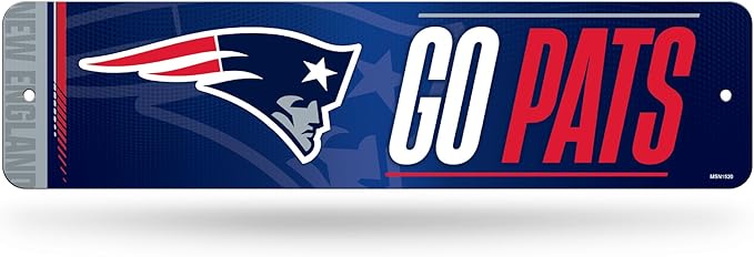Rico Industries NFL Football Metal Street Sign 4" x 15" Home Décor - Bedroom - Office