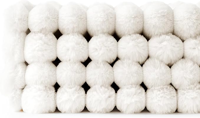 MIULEE Faux Fur Plush Decorative Throw Pillow Covers 18x18 Set of 4, Spring Modern Soft Fuzzy Striped Cushion Covers for Spring Sofa Couch Bed Living Room Cozy Home Decor,Pure White