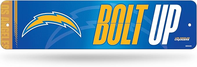 Rico Industries NFL Football Metal Street Sign 4" x 15" Home Décor - Bedroom - Office