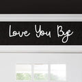 Dripykiaa LOVE YOU BYE Wood Sign Home Decor Boho Decor 31.5” Wood Grain Wall Decor Express Love and Warm for Your Family Lovers Wall Art Gift Hallway Entryway Door For Home - White