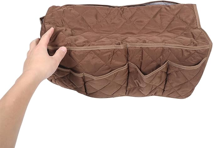 Anti Slip Sofa Armrest Organizer - Arm Chair Bedside Caddy Storage Organizer - Multi Pockets Couch Beside Caddy For Cell Phone Remote Control Magazines