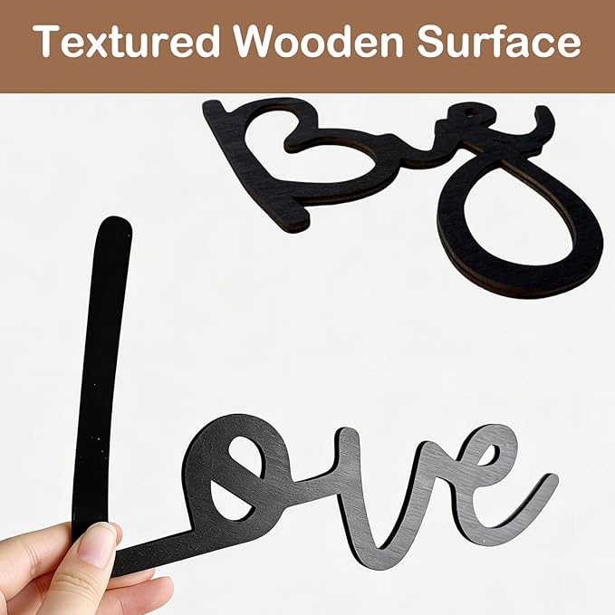 Love You Bye Wood Sign Home Decor Boho Decor Wall Decor Express Love and Warm for Your Family Lovers Wall Art Gift Hallway Entryway Door Valentine Decorations for Home (L)